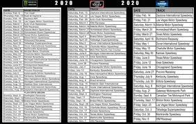 2019 nascar xfinity series schedule. 2020 Nascar Schedules Infieldjen Com