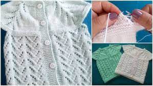 Dikissiz Orgu Bebek Yelek Yapimi Tek Parca Yakadan Baslamali Bebek Yelek Baby Knitting Patterns Orgu