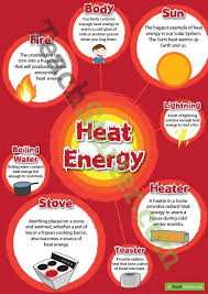 Heat Energy Picture Poster Heat Energy Teaching Science Science Teaching Resources