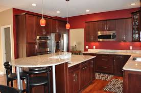 If you want to achieve dramatic kitchen, we suggest you to choose traditional kitchen design, made out of cherry wood. 25 Cherry Wood Kitchens Cabinet Designs Ideas Cherry Wood Kitchens Red Kitchen Walls Cherry Wood Kitchen Cabinets
