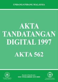 Padahal, hal ini sudah dijamin dalam uu. Laws Of Malaysia Akta Tandatangan Digital 1997