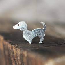 Tiny Piercing Stud Featuring A Silver Dog Perfect For Tragus Nose Helix Labret Conch Piercings Handmade Bodymods Nose Stud Dog Nose Dog Charms