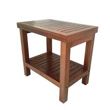 Wood Shower Bath Spa Waterproof Stool Bench With Shelf Brown Shower Seat Wood Shower Bench Teak Furniture