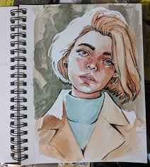 Esta Fue Mi Primera Vez Usando Plumas De Pincel Era Tan Dificil De Controlar Como Pense Que Seria Art Art Sketchbook Art Painting