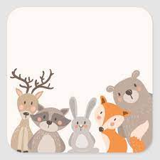 Woodland Baby Shower Favor Tag Sticker Animals Fox Zazzle Com Woodland Baby Shower Favors Baby Shower Favor Tags Baby Shower Woodland Theme