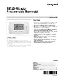 4 cylinder inline, 4 stroke dohc, 16 valves. Tb7220 Ultrastat Programmable Thermostat The Energy Conscious