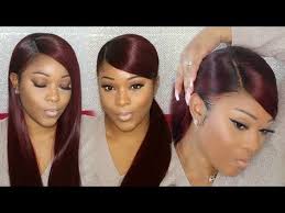 Weave Ponytail Tutorial Deep Side Part W Deep Swoop On A Wig Rpgshow Youtube Weave Ponytail Weave Ponytail Hairstyles Ponytail Tutorial