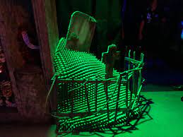 Composition in 3d from the movie beetlejuice from tim burton, made the attic with the scale model of the city, just like the film set. Photos Video Incredibly Detailed New Beetlejuice Room And Horrific Snacks Debut At The Halloween Horror Nights Tribute Store In Universal Studios Florida Wdw News Today