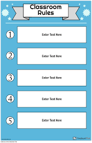 Create A Classroom Rules Poster Classroom Posters