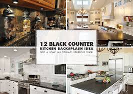 black countertops with backsplash ideas