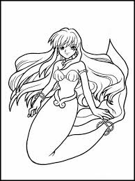 It is a mermaid drawn in manga style, which we see floating in the water, with his hair and clothes floating too. Anime Mermaid Melody Coloring Pages Antaraksara