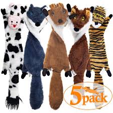 You'll receive email and feed alerts when new items arrive. Sharlovy Dog Squeaky Toys 5 Pack Pet Toys Crinkle Dog Toy No Stuffing Animals Dog Plush Toy Dog Chew Toy For Large Dog Squeaky Toys Toy Puppies Plush Dog Toys
