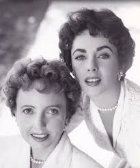 Elizabeth Taylor and her mother.