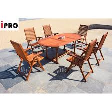 How to take care of your garden table and chairs. Ipro Wooden Dining Table Set Garden Furniture Extendable Table Foldable Chair Meja Makan Vanamo Set 6 Seater Shopee Malaysia