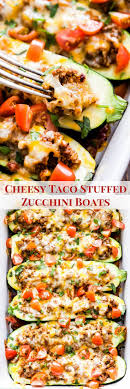 Lean ground beef with homemade taco seasoning is stuffed into these taco stuffed zucchini boats really hit the spot. Cheesy Taco Stuffed Zucchini Boats Recipe Runner