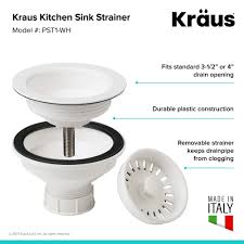 Kitchen sink drain parts bathroom trap plumbing diagram surripui from bathroom sink plumbing diagram, image source: Kraus Kitchen Sink Strainer In White Walmart Com Walmart Com