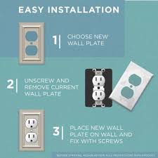 Switch hits is your #1 online source for decorative light switch plates and outlet covers. Hampton Bay Beaded Decorative Single Duplex Outlet Cover Tumbled Antique Brass W10103 Abt Uh The Home Depot