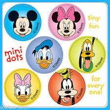 Details About Mickey Mouse Stickers 48 Dots 8 Sheets Birthday Party Reward Charts Loot