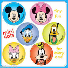 Details About Mickey Mouse Stickers 48 Dots 8 Sheets Birthday Party Reward Charts Loot