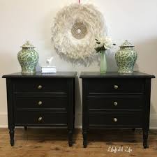 Black Chalk Paint Big Difference Black Bedside Table Vintage Bedside Table Painted Bedroom Furniture