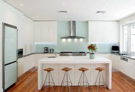 Kitchen Aqua Backsplash White Cabinets Gray Countertops Contemporary Kitchen Kitchen Renovation Modern Kitchen
