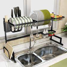 Maybe you would like to learn more about one of these? Dish Drying Rack Over Sink Adjustable Plate Holder Drainer Shelf For Kitchen Storage Counter Organizer Utensils Holder Stainless Steel Anti Rust Save Space Sink Size 41 Inches Black Buy Online At Best