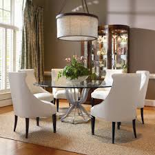 These dining rooms from the designers at dering hall do away with formal dining in favor of a more inviting approach. Century Omni Metal Base Dining Table And Upholstered Chair Set Sprintz Furniture Dining 7 Or More Piece Set