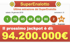 Gli ultimi risultati del superenalotto, informazioni e notizie sul gioco con estrazioni ogni martedì, giovedì e sabato sera. Prossima Estrazione Superenalotto Lotto E 10elotto Oggi 22 Gennaio 2019