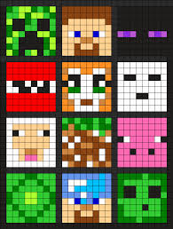 6 Of These Little Minecraft Squares Stitched On Plastic Canvas Would Make A Nice Little Minecraft Cube Bugelperlen Basteln Bugelperlen Perlenmuster