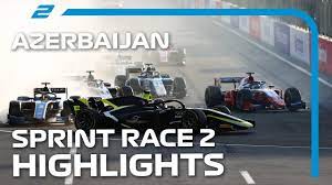 Formula 2 Race 100 F2 Sprint Race 2 Highlights 2021 Azerbaijan Grand Prix Youtube