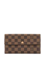 Louis Vuitton Porte Monnaie Purse Farfetch Louis Vuitton Embossed Logo Purses