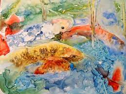 This Koi Painting Was Sent To Us By Debbie Dibattista She Used Our Own American Journey Watercolors On Yupo Pape Koi Painting Painting Arches Watercolor Paper