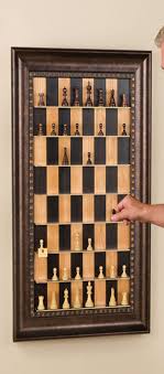 Vintage monumental carved wood game table and chess pieces. Vertical Chess Board To Hang On Your Study Wall The Diy Life
