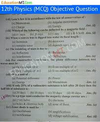 Class 12th Physics Mcq Objective Questions And Answers Pdf Download Physics Questions This Or That Questions Physics
