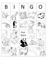 Printable Animal Bingo Card 7 Black And White Coloring Sheet Birthday Party Bingo Printable Kids Bingo Games For Kids Bingo Cards
