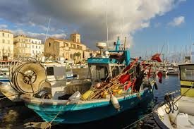 Fishing Cutter In The Evening Light Nice France Vieux Nice France