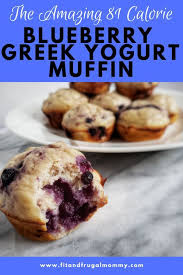 I picked up some blueberries this morning at a good price and decided to give these a try. Blueberry Greek Yogurt Muffin Fit And Frugal Mommy Recipe In 2020 Low Calorie Muffins No Calorie Foods Greek Yogurt Blueberry Muffins