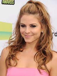 I Love This Hairstyle How It S Curled And Pulled Off Of The Face Hair Styles Long Hair Styles Maria Menounos Hair
