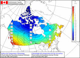 Temperature Climatology Map Average Dec Jan Feb