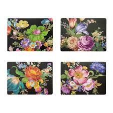 Shop for cork placemats from our table linens range at john lewis & partners. Buy Mackenzie Childs Flower Market Cork Back Placemats Set Of 4 Black Amara