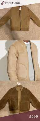 Vince Reversible Shearling Bomber Jacket Mens Leather Bomber Jacket Blue Bomber Jacket Black Leather Jacket Men