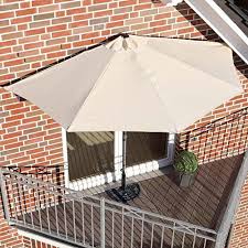 Sonnenschirm Halbrund Rechteckig Fur Balkone Oder Terrassen Polyester Metall Ca 270 Cm Breit Beige Online Kaufen Bei Woonio Terassenideen Sonnenschirm Balkon Kleines Balkon Dekor