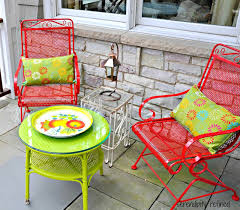 Image From Http Tovtov Com Wp Content Uploads Ideas Interior Wondrous Red And Patio Furniture Makeover Wrought Iron Patio Furniture Painting Patio Furniture