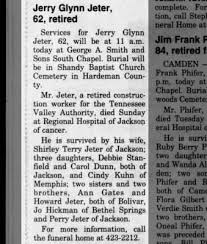 Obituary for Jerry Glynn Jeter