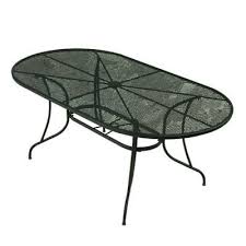 Wrought Iron Black Oval Patio Dining Table W3929 3872 Bk At The Home Depot Patio Dining Table Patio Dining Wrought Iron Dining Table