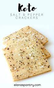 Keto Crackers With Salt And Pepper Recipe Keto Crackers Recipe Keto Diet Recipes Low Carb Crackers