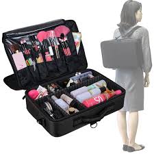 We promise we won't be gone for too long. Amasava Makeup Bag Large Space 3 Layers Travel Makeup Box 16 Portable Artist Bag Toiletry Organizer Beauty Storage Case Vanity Bag With Shoulder Strap Adjustable Divider Black Buy Online In India At