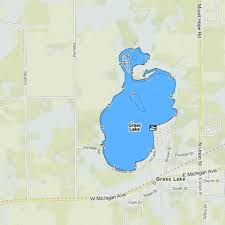 Grass Lake Fishing Map Us_mi_38_134 Nautical Charts App