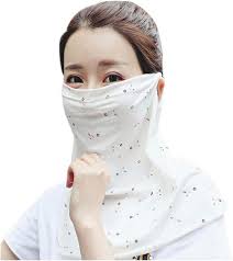 Qinfan Sciarpa parasole da donna, casual, protezione solare, in seta, con  stampa sottile, bianco, Taglia unica : Amazon.it: Moda