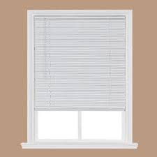 Mini blinds are an affordable and quick way to add privacy to any type of window. Home Basics White Cordless 1 In Light Filtering Vinyl Mini Blind 22 In W X 42 In L Ccdlf2442 22 The Home Depot